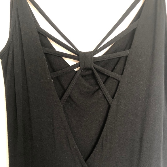 Black Cotton Designer Sample Dress with Sexy Back - Picture 5 of 9